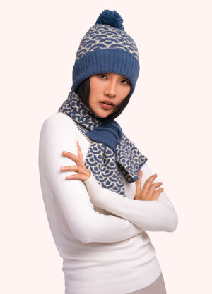 Powder Agatha Scarf in Denim Mix Ladies Scarf BouChic | Homeware, Fashion, Gifts, Accessories 