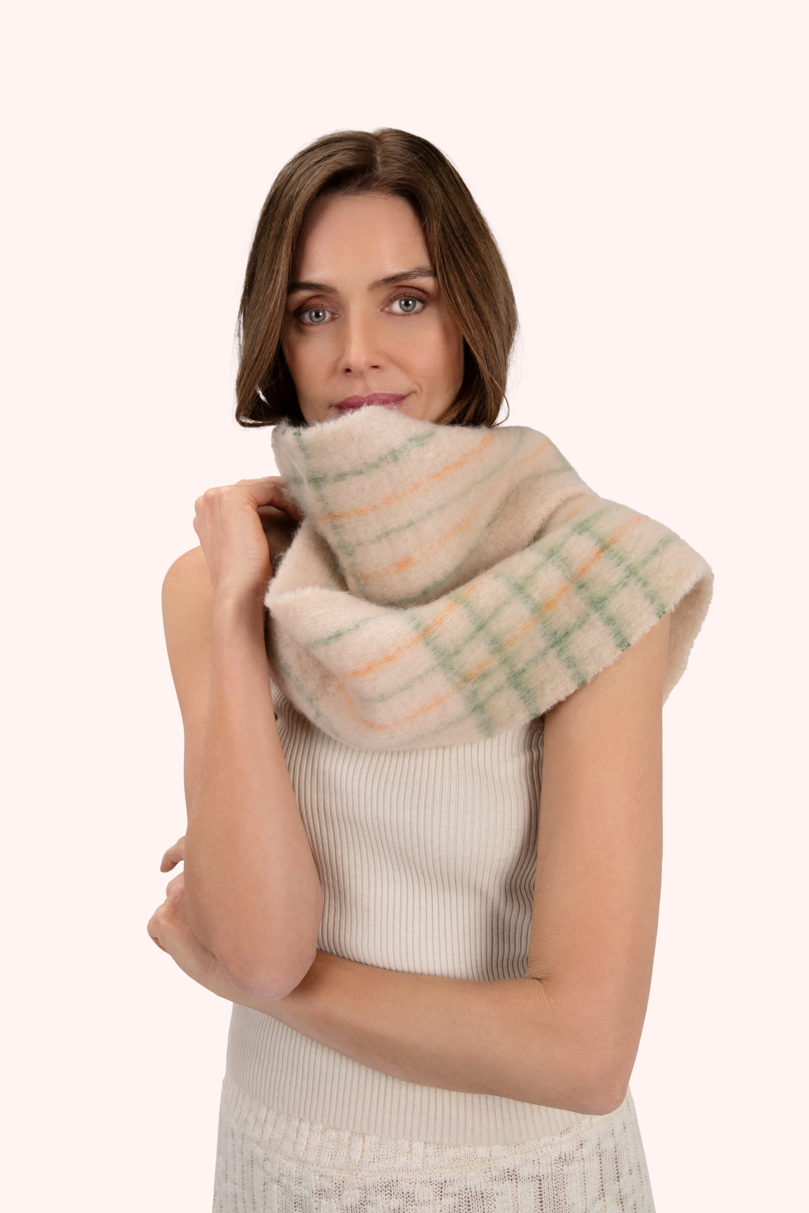 Powder Angelica Cosy Scarf Cream/Sage - BouChic