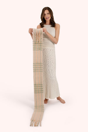 Powder Angelica Cosy Scarf Cream/Sage Ladies Scarf BouChic 