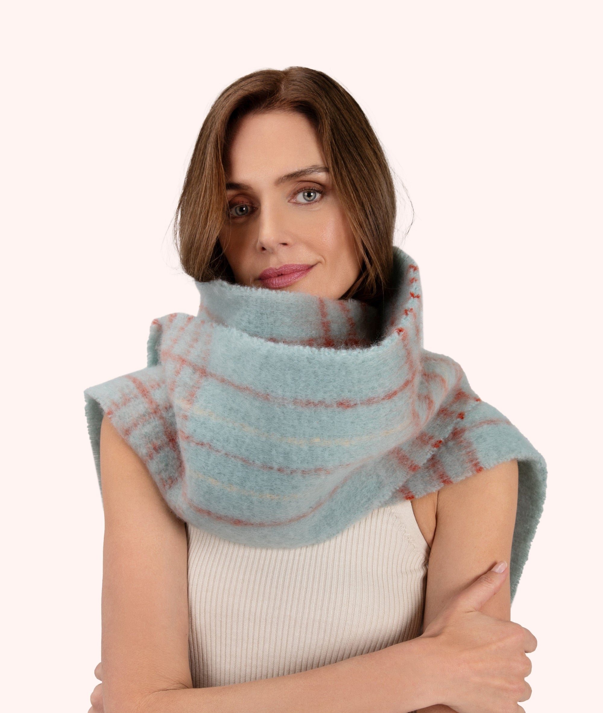 Powder Angelica Cosy Scarf Ice/Tangerine Ladies Scarf BouChic 