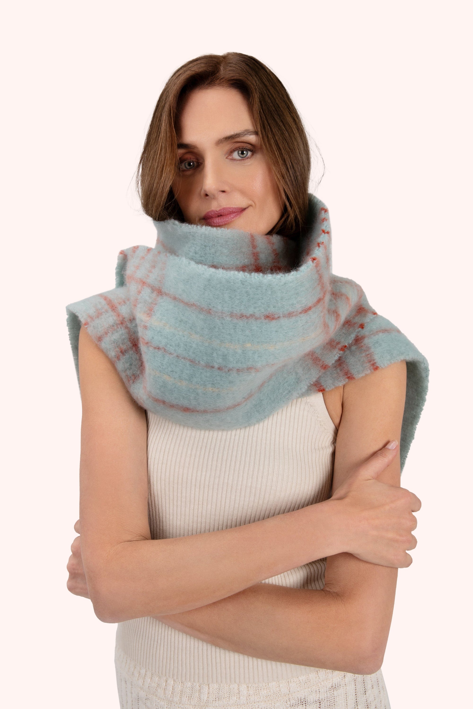 Powder Angelica Cosy Scarf Ice/Tangerine Ladies Scarf BouChic 