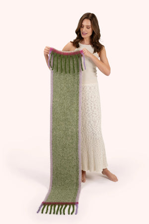 Powder Aria Cosy Scarf Sage Scarf BouChic 