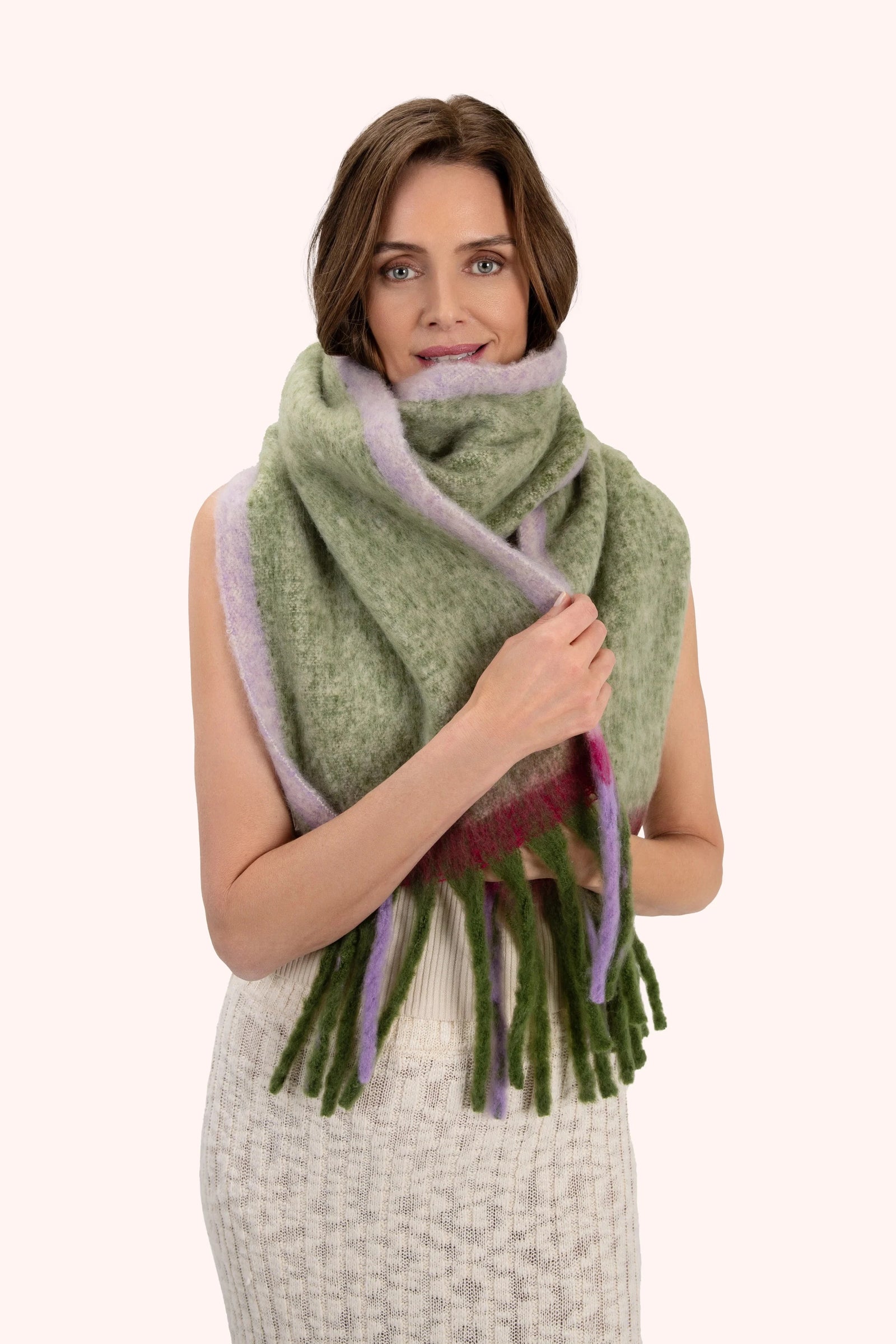 Powder Aria Cosy Scarf Sage - BouChic