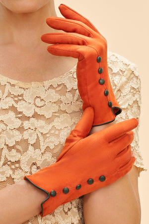 Powder Beatrice Gloves - Tangerine Orange - BouChic 