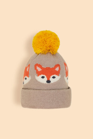 Powder Kids Knitted Hat - Fox in Slate - BouChic 