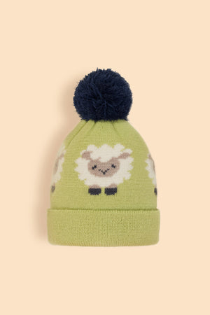 Powder Kids Petite Knitted Hat Sheep Sage - BouChic 