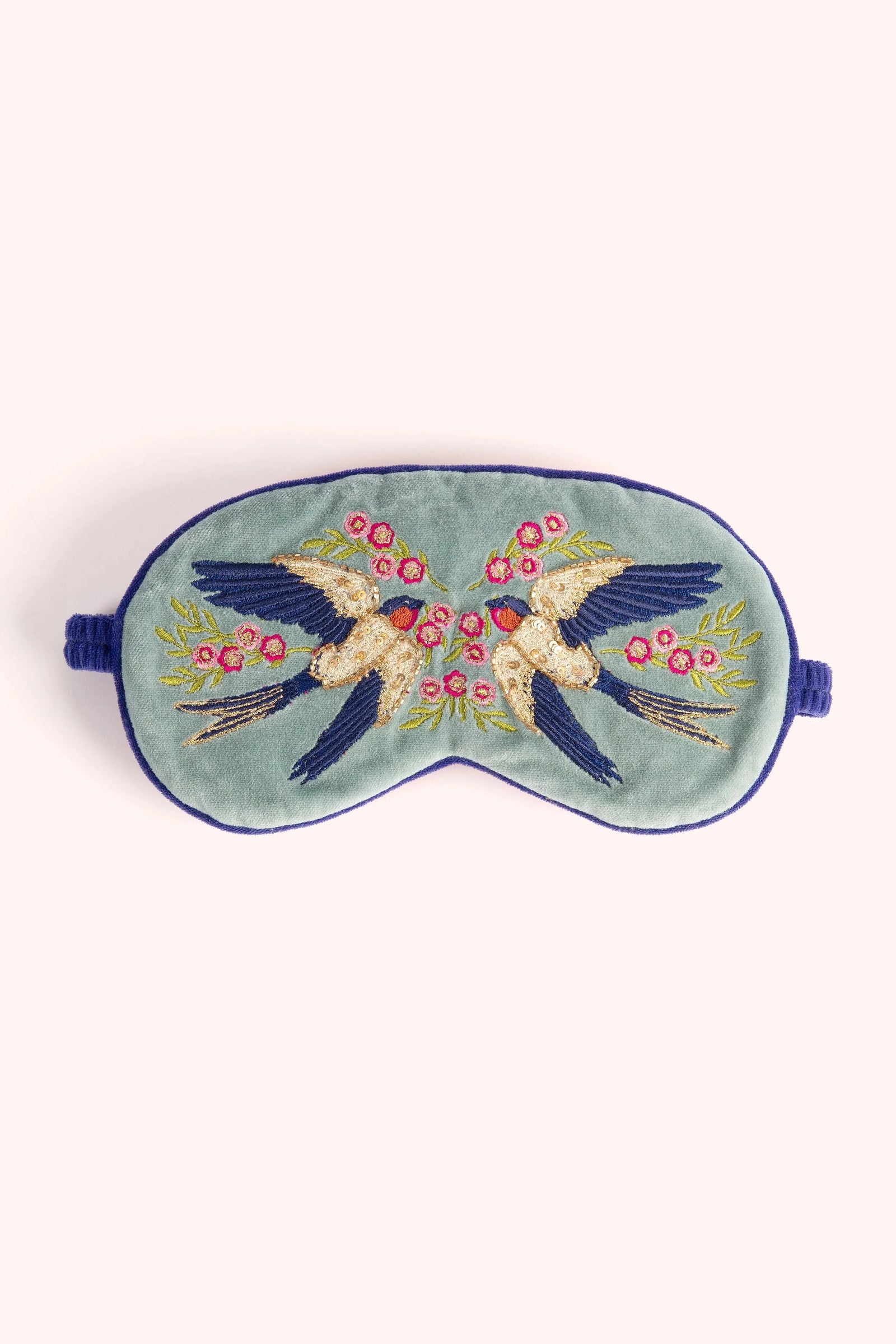 Powder Lavender Eye Masks - Swooping Swallows - BouChic
