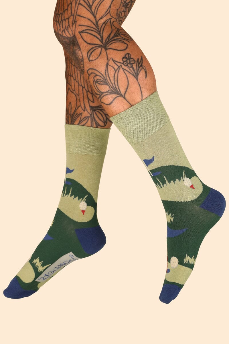 Powder Men's Hole in One Socks - Moss - BouChic 