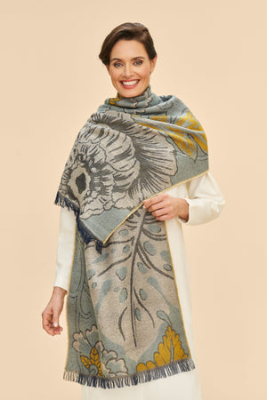 Powder Wild Floral Woven Scarf - BouChic 