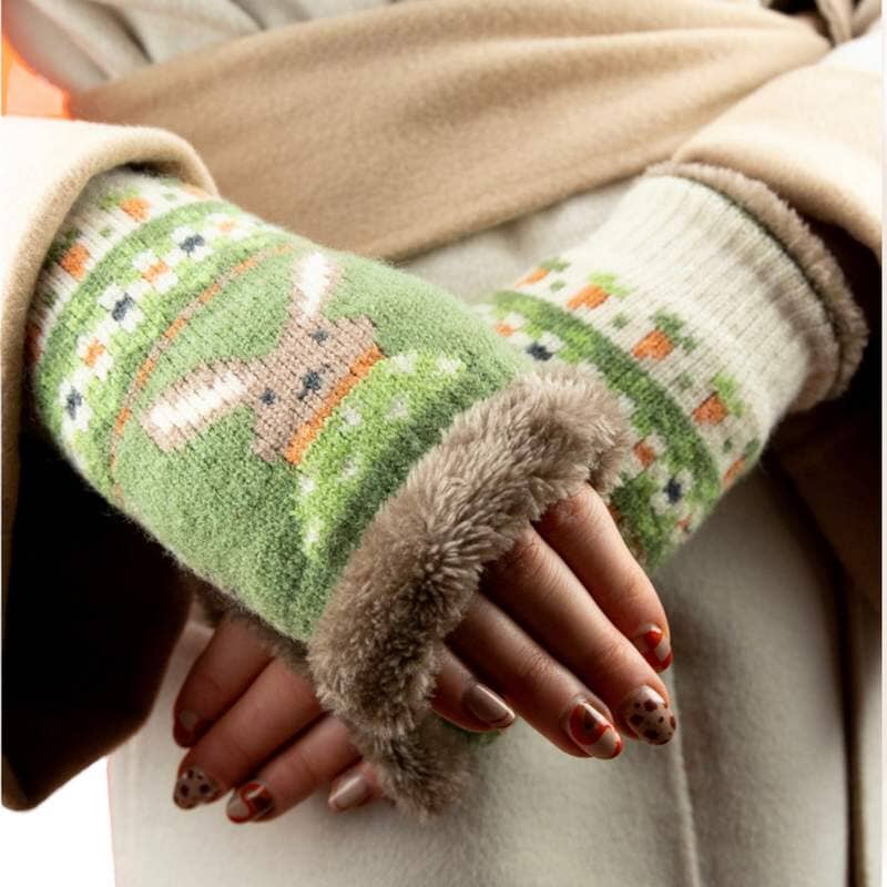 Powder Wrist Warmer Bunny Green - BouChic