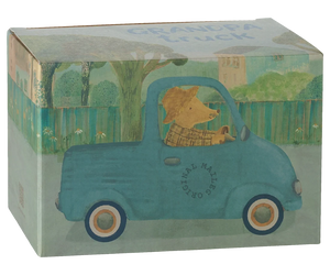** Pre-order ** Maileg Mouse Truck Blue Activity Toy BouChic 