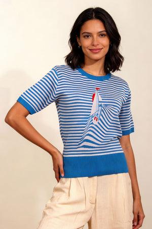 Pretty Vacant Knit Crew Top Sailing Top BouChic | Homeware, Fashion, Gifts, Accessories 
