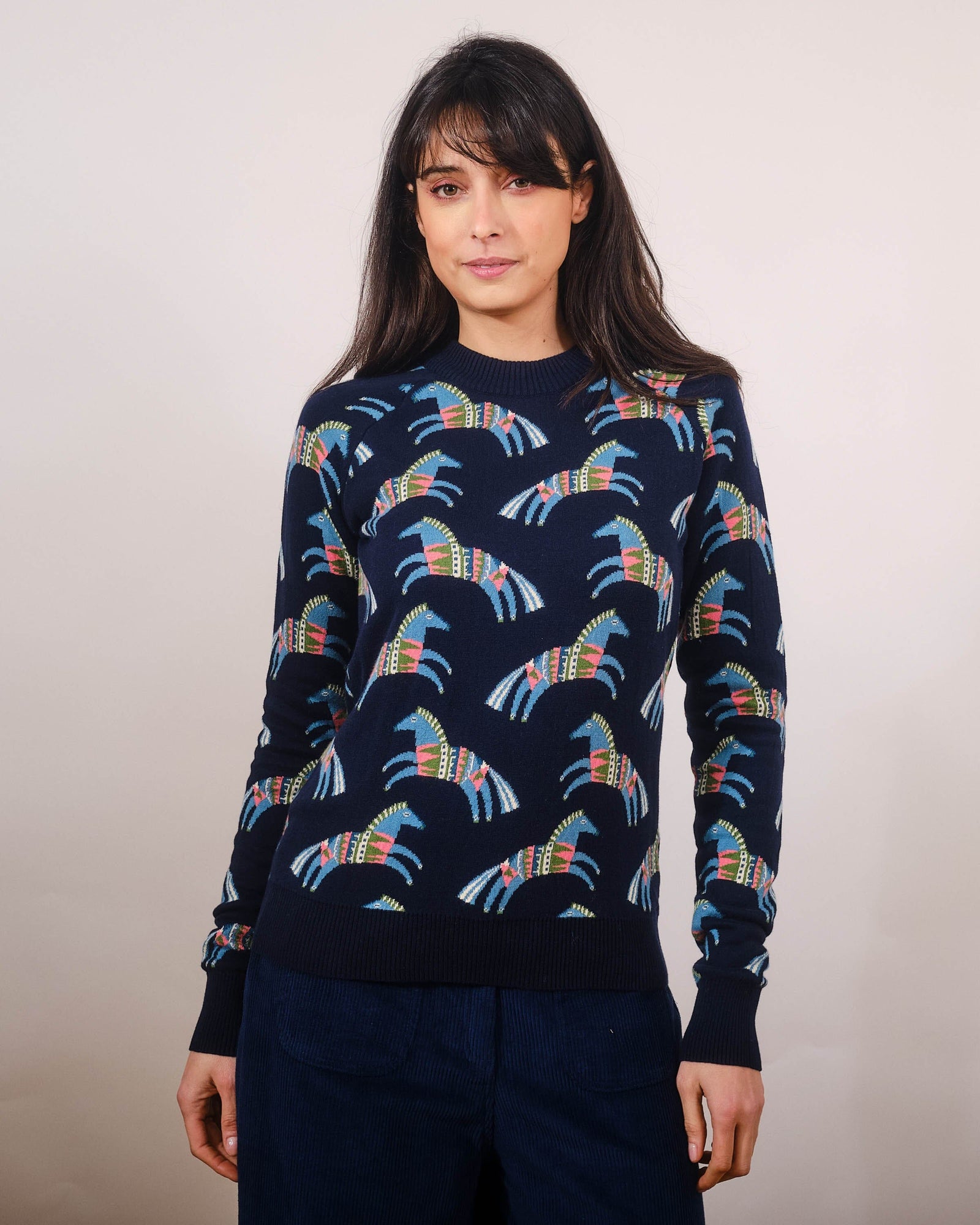 Pretty Vacant Santiago Sweater Horses - BouChic