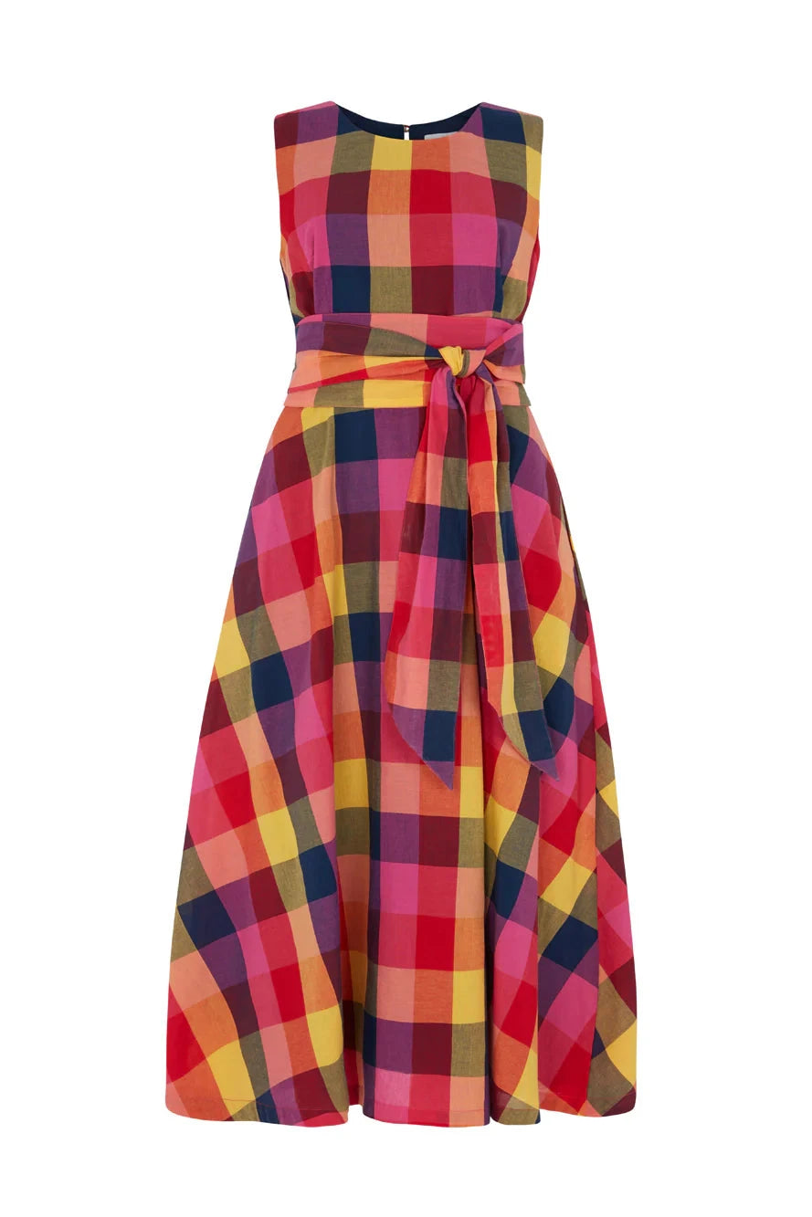 Roberta Jaipur Plaid Dress - BouChic