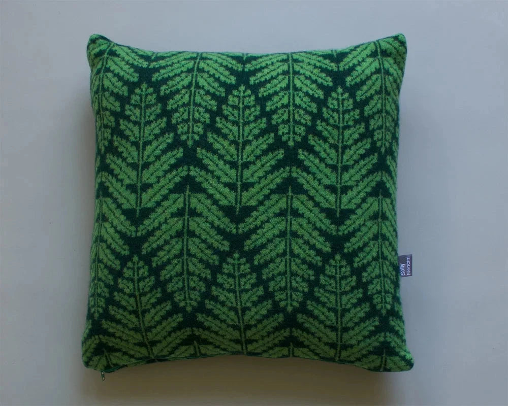 Sally Nencini Fern Cushion Green - BouChic