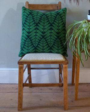 Sally Nencini Fern Cushion Green Cushion BouChic 