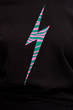 Sugarhill Noah Sweatshirt Black Wild Lightning Sweatshirt BouChic 