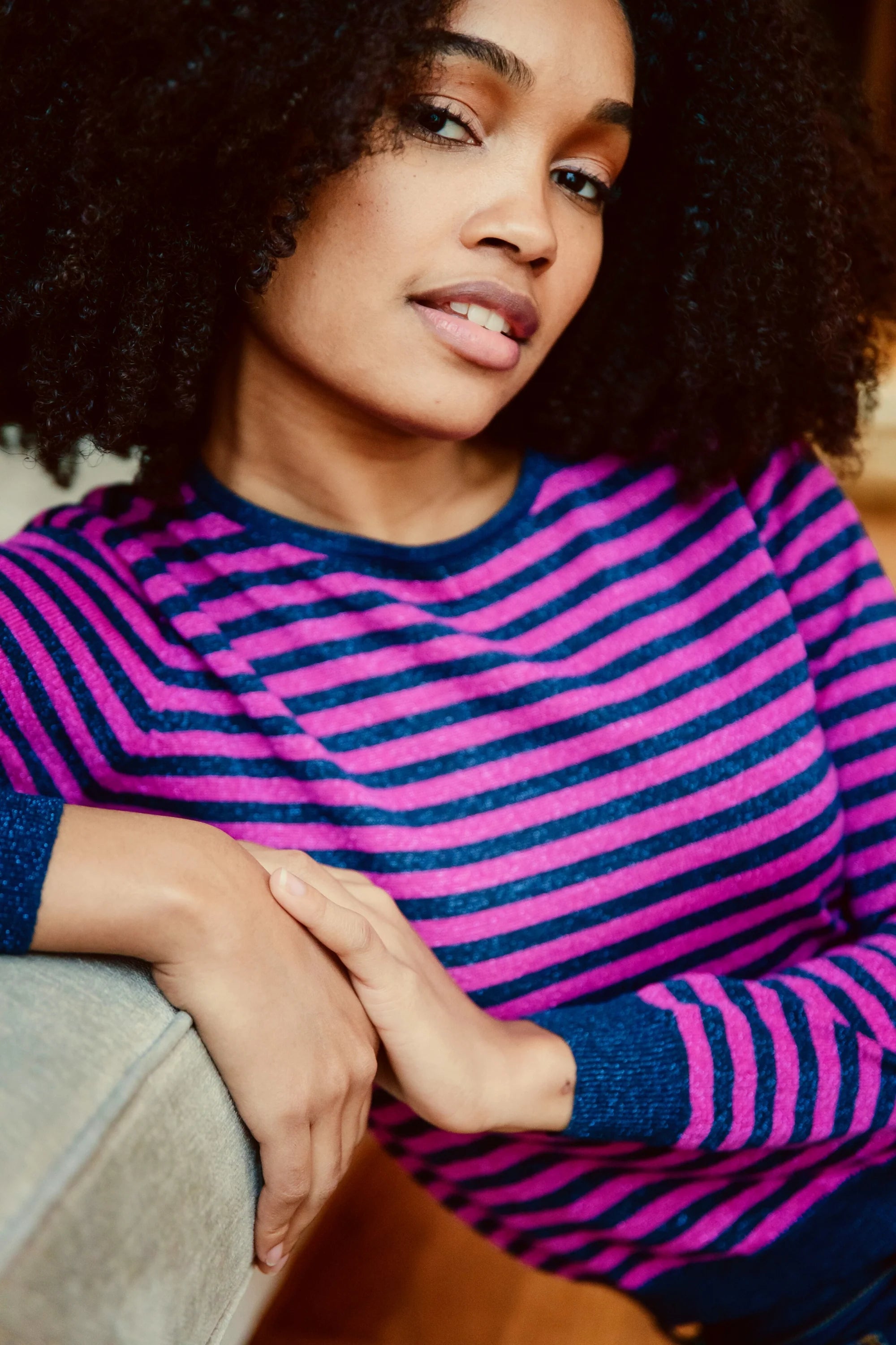 Striped hot sale sparkly jumper