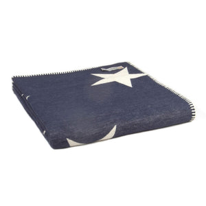 Tweedmill Textiles Throw Organic Cotton Star Navy - BouChic 