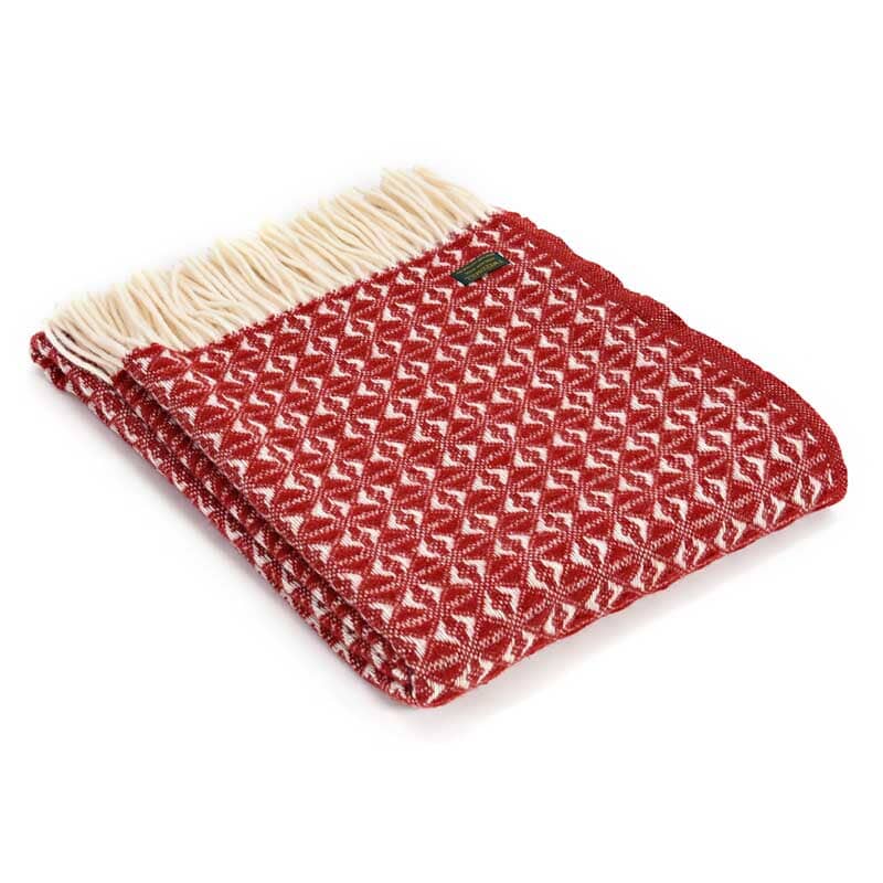 Tweedmill Throw Cobweave Red - BouChic 