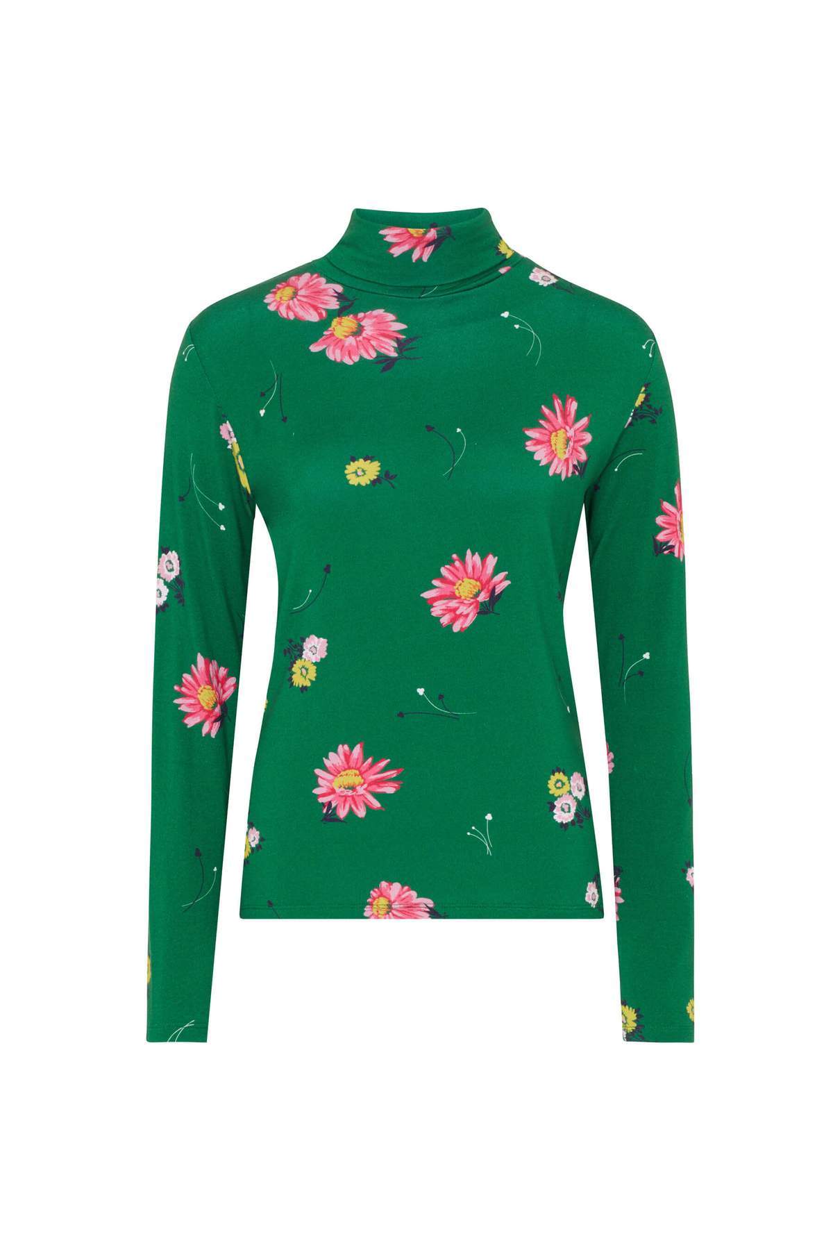 Alma Emily & Fin Green Roll Neck Top - BouChic 