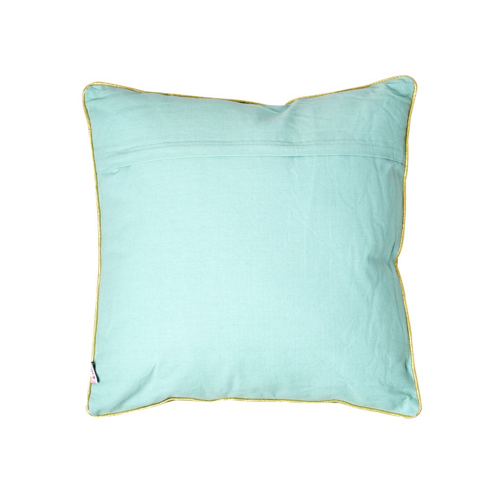 'Amour' Velvet Jade Square Cushion - BouChic 