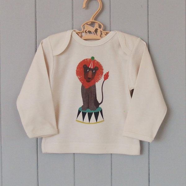 Organic Cotton Baby T-Shirt - Colourful Lion - BouChic 