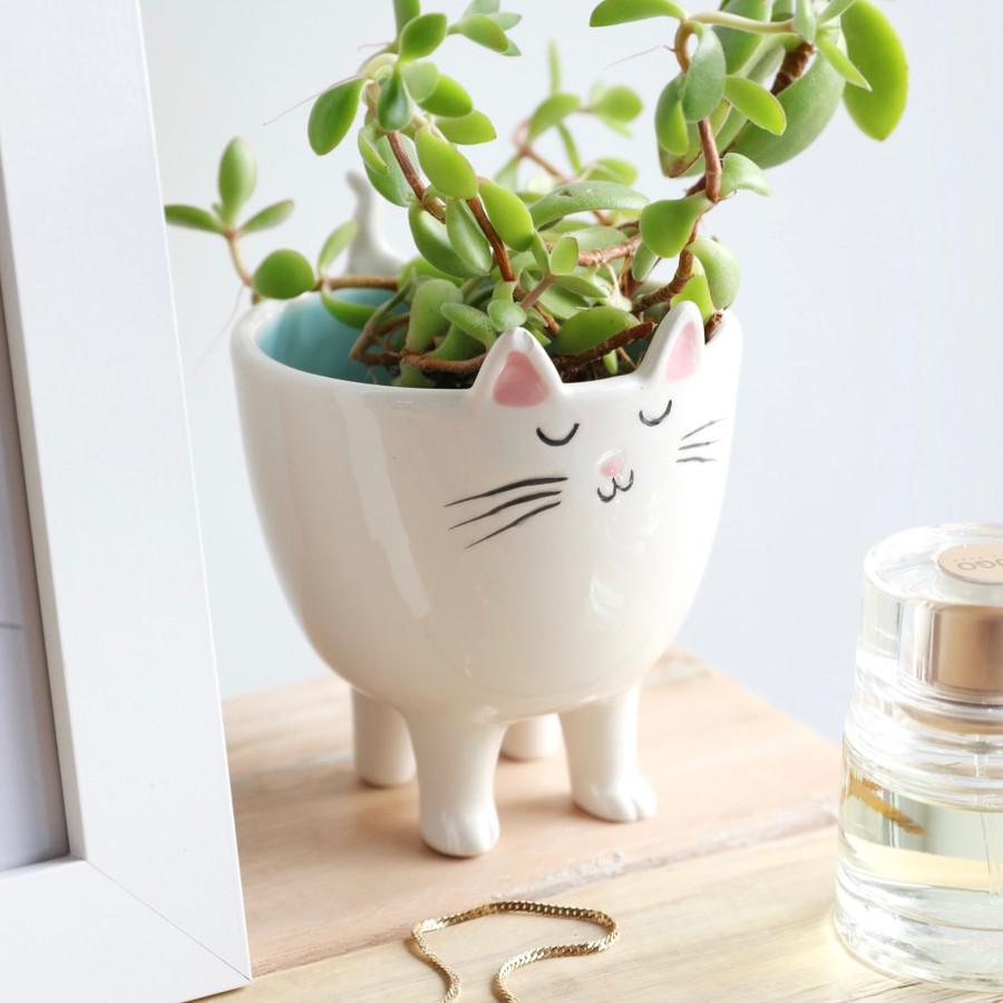 Cat Ceramic Planter - BouChic 