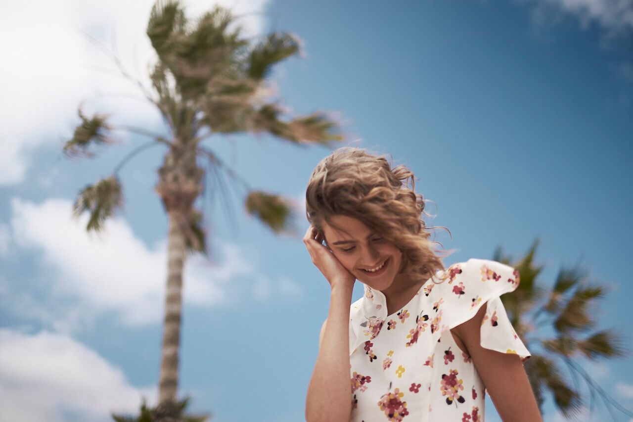 Emily & Fin Celeste Desert Blooms Midi Dress - BouChic 