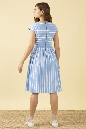 Emily & Fin Claudia Seaspray Stripe Dress - BouChic 