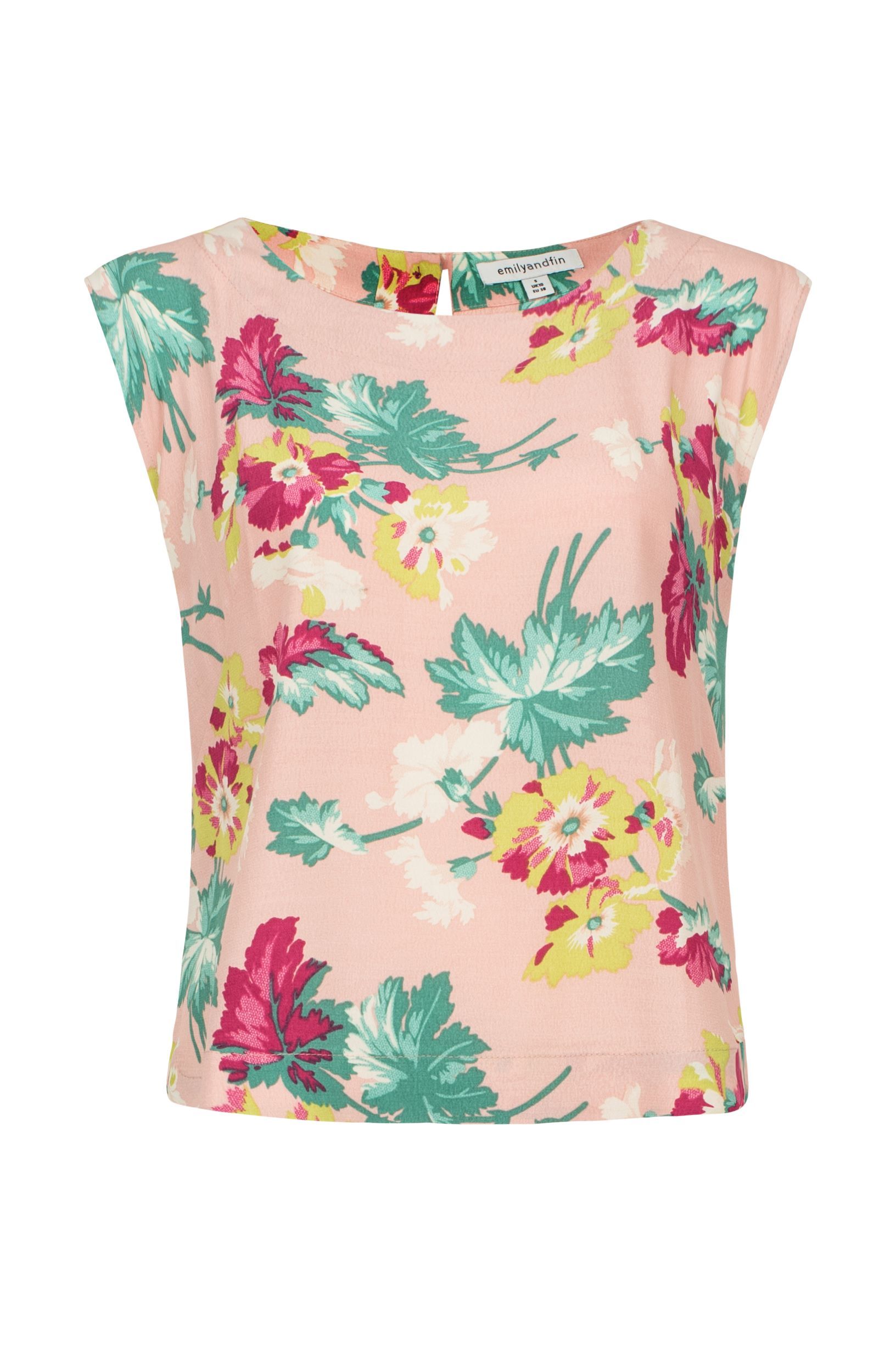 Cora Top Pink Floral Emily & Fin - BouChic 