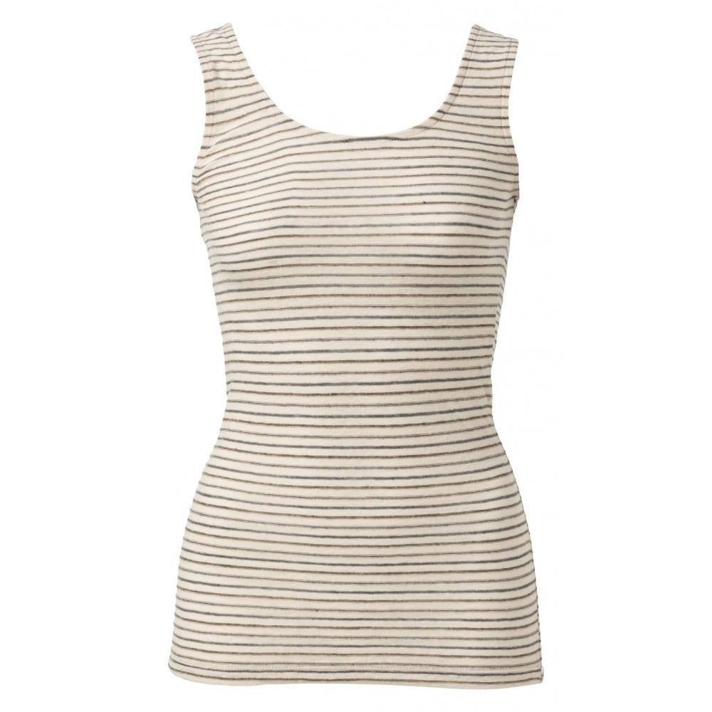 Cotton Blend Singlet Bone White Dessin - BouChic 