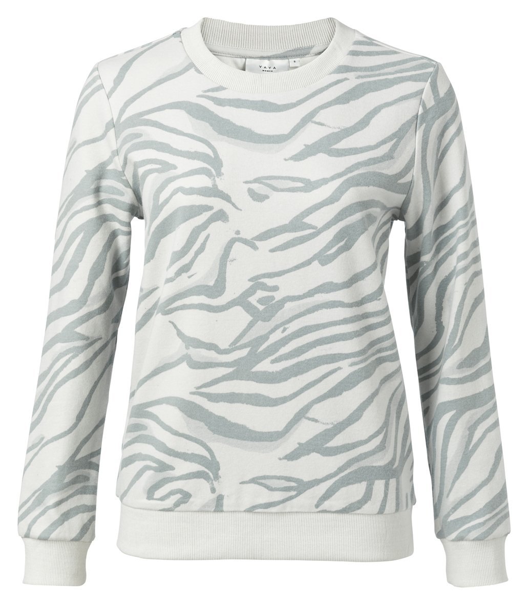 Cotton Blend Sweatshirt With Animal Print Seagull Grey Dessin - BouChic 