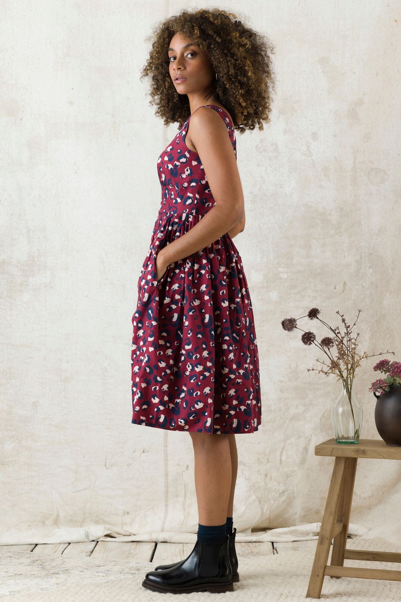 Emily & Fin Abigail Dress Long Painted Leopard - BouChic 