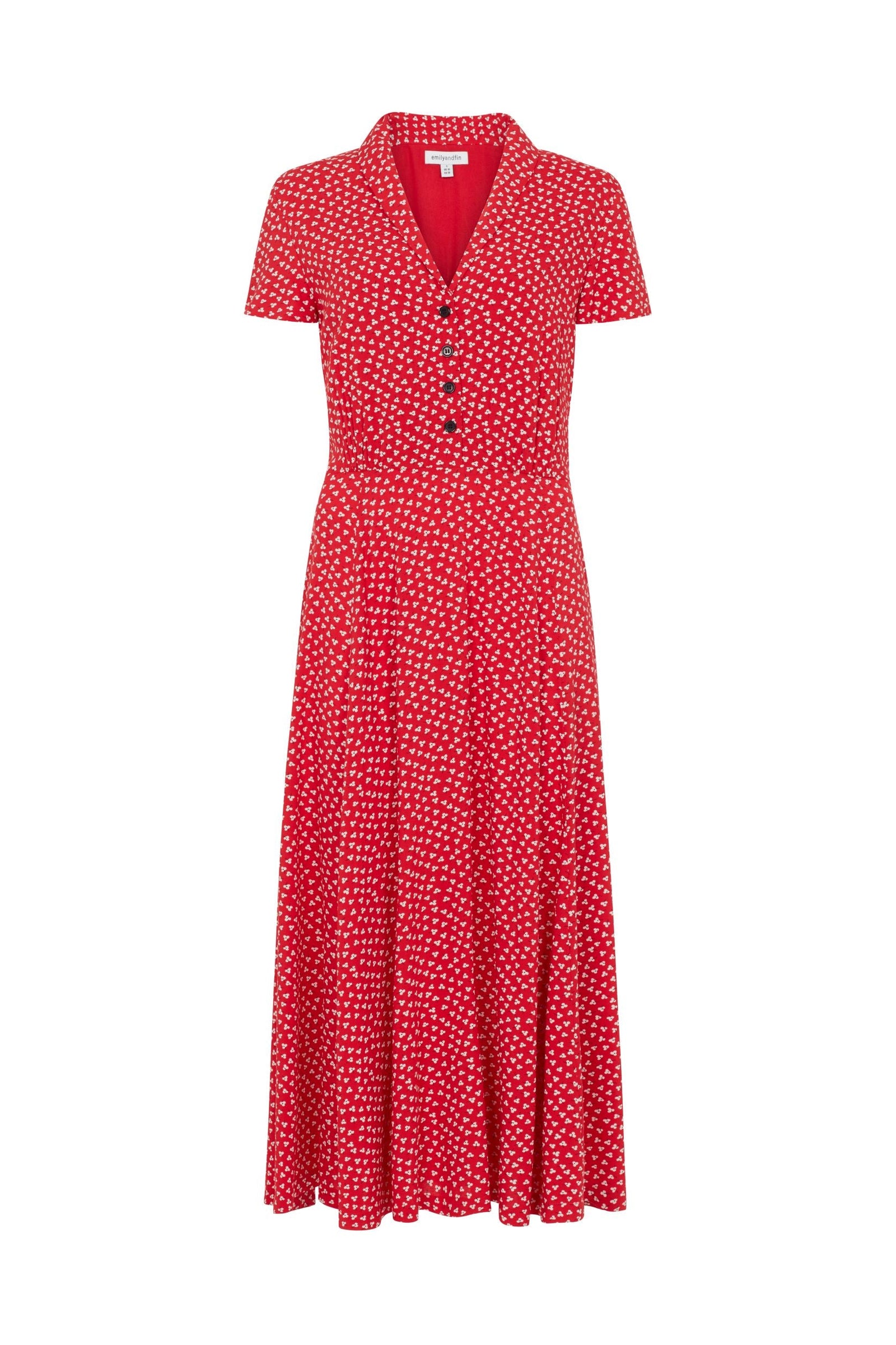 Emily & Fin Adele Red Ditsy Dress - BouChic 