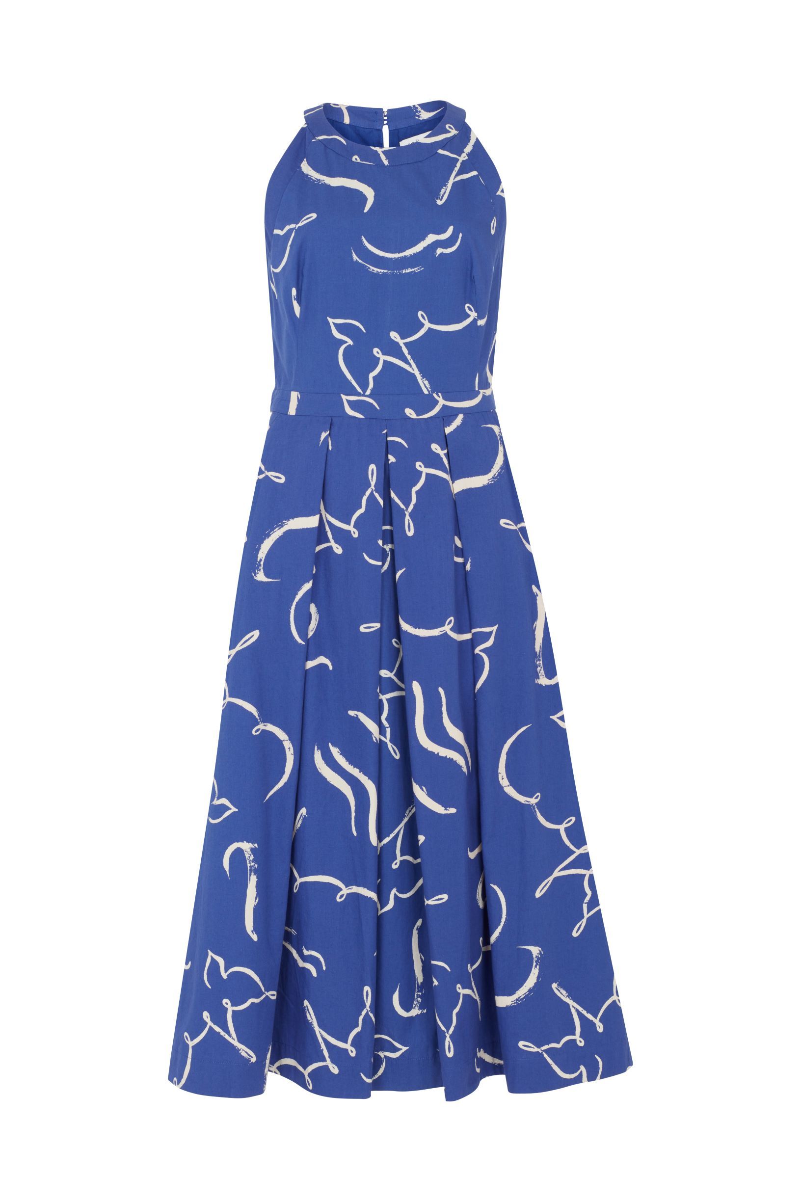 Emily Fin Alyssa Dress Brushstroke Dove Blue BouChic