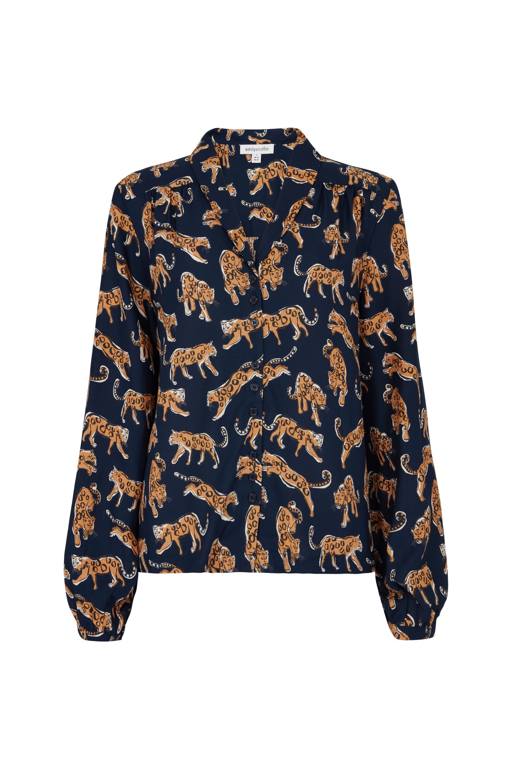 Emily & Fin Edie Blouse Leaping Leopards - BouChic 