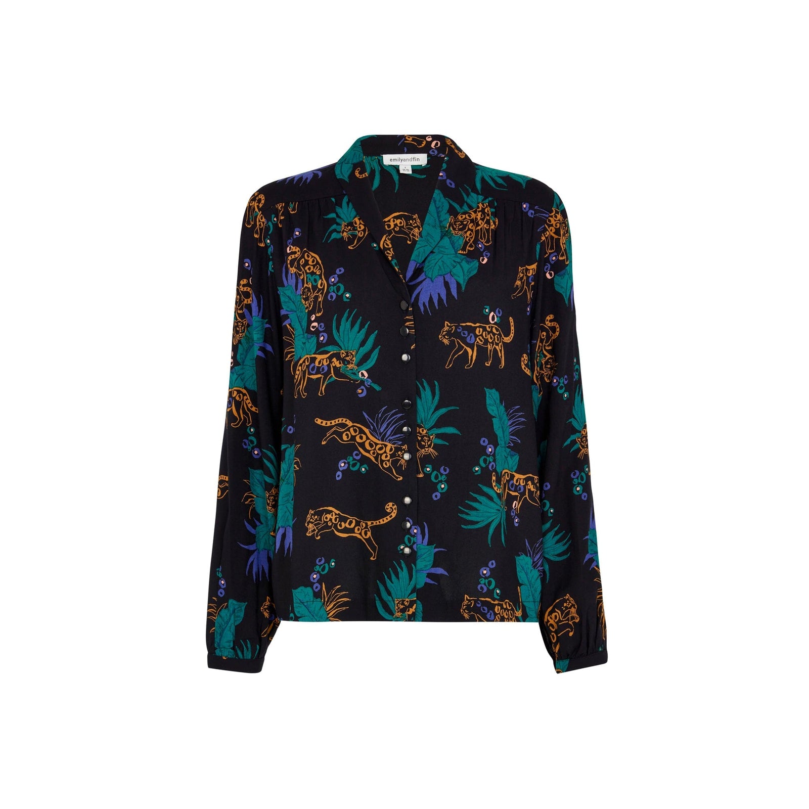 Emily & Fin Edie Shirt Midnight Leopard - BouChic 