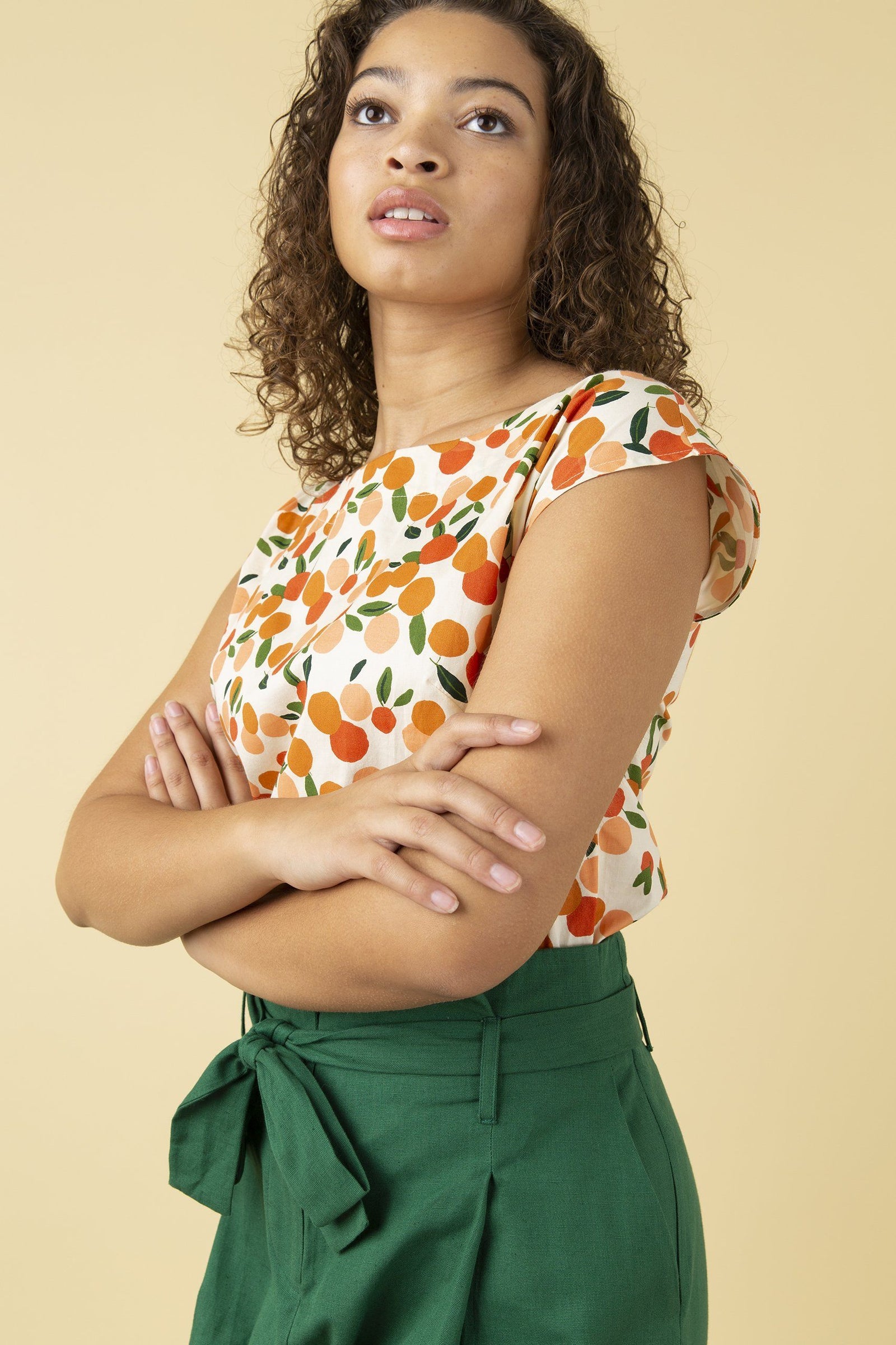 Emily & Fin Edna Top Mini Summer Oranges - BouChic 