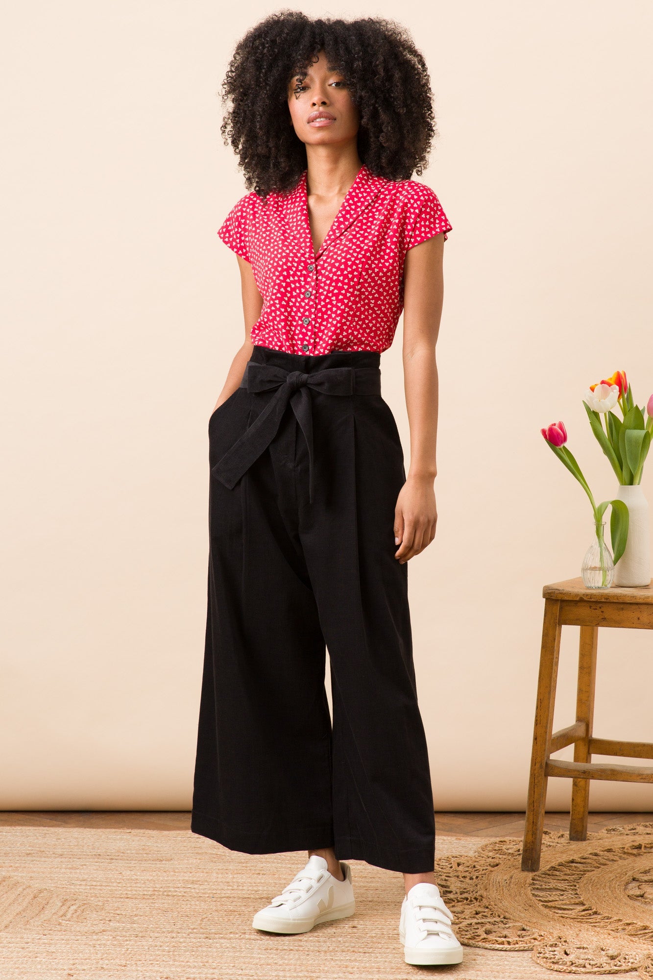 Emily & Fin Evie Blouse Red Ditsy Floral - BouChic