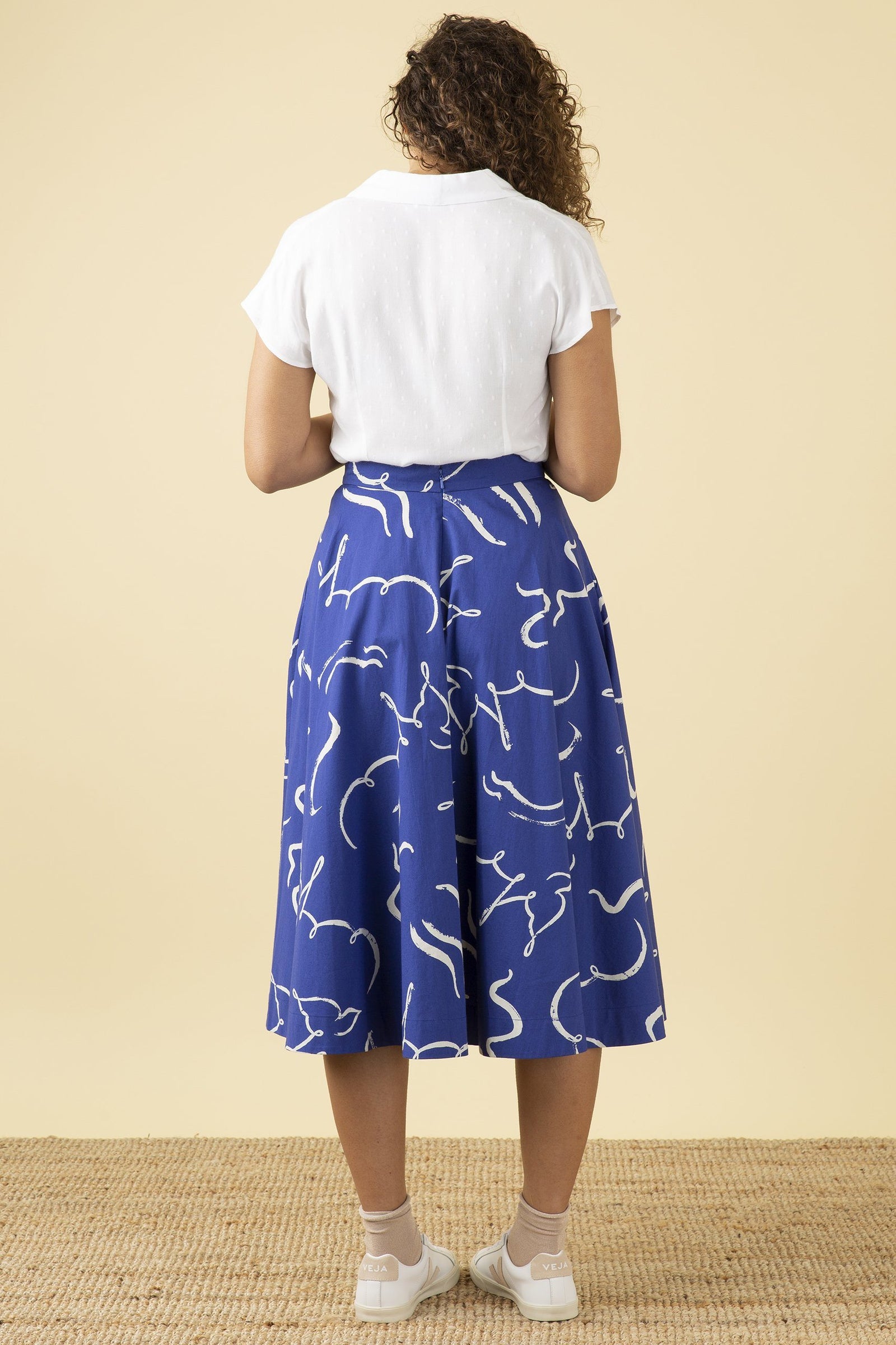 Emily & Fin Evie Blouse Cream Viscose Dobby - BouChic 