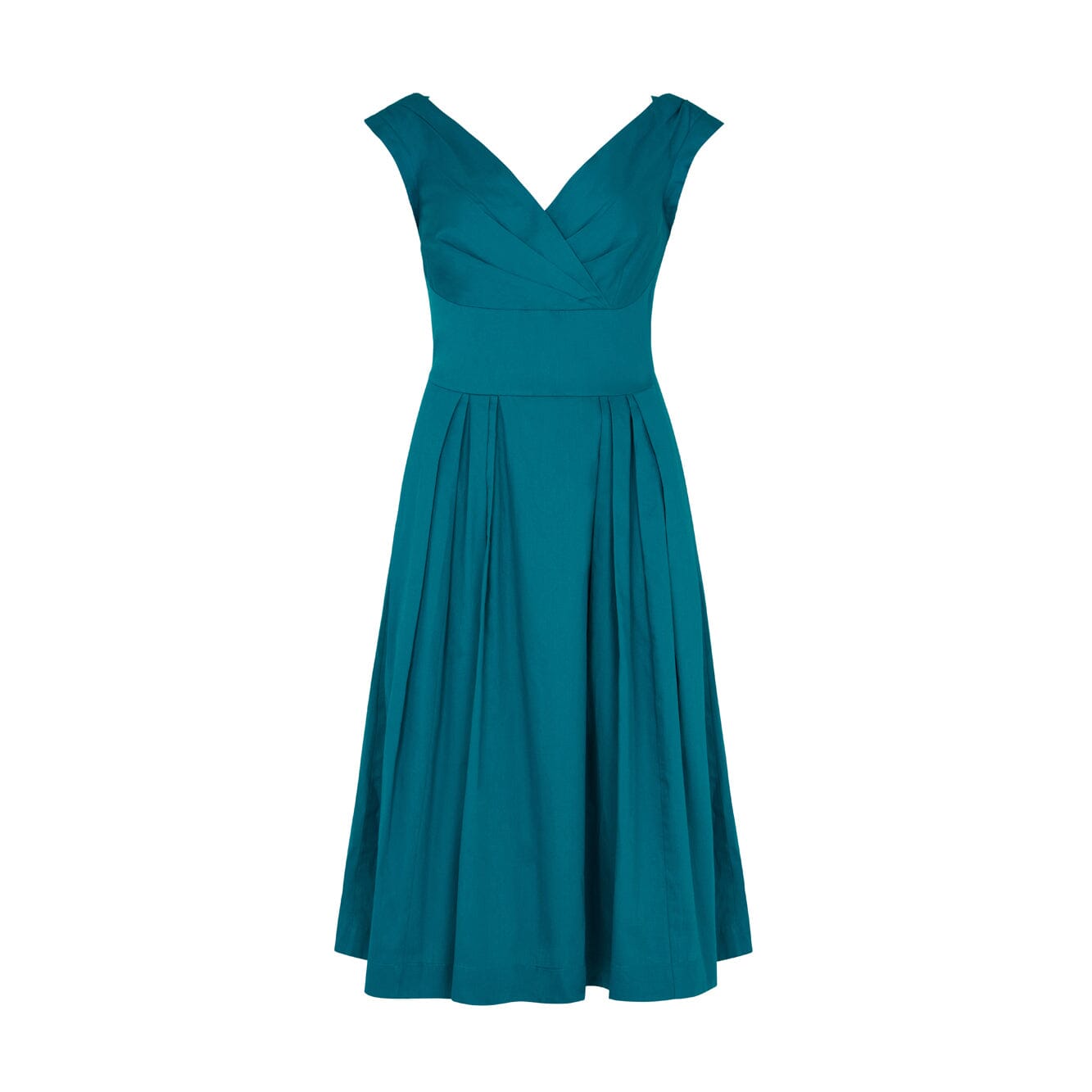 Emily & Fin Florence Dress Satin Blue Topaz - BouChic 