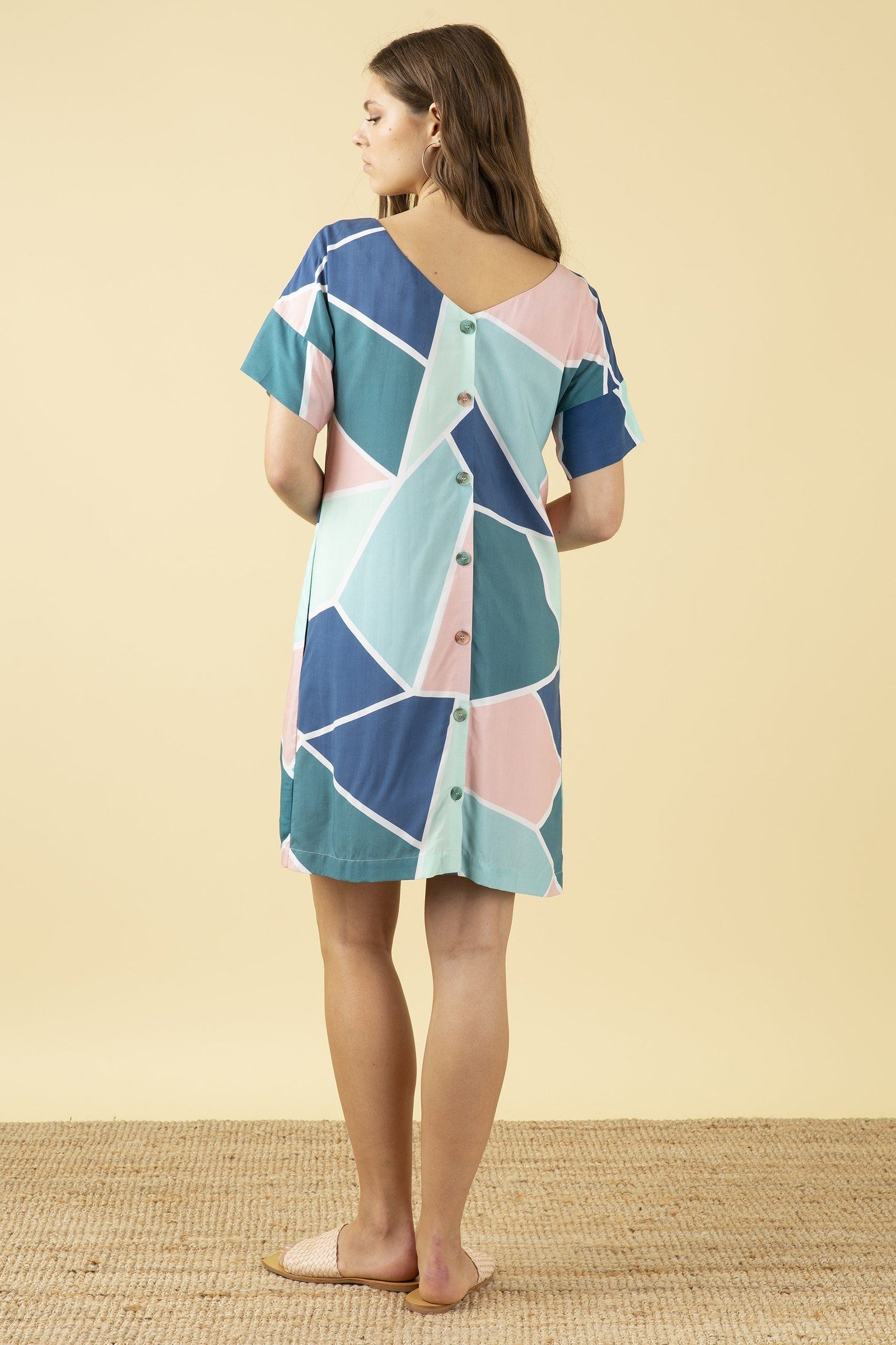 Emily & Fin Gigi Dress Mosaic Tile - BouChic 