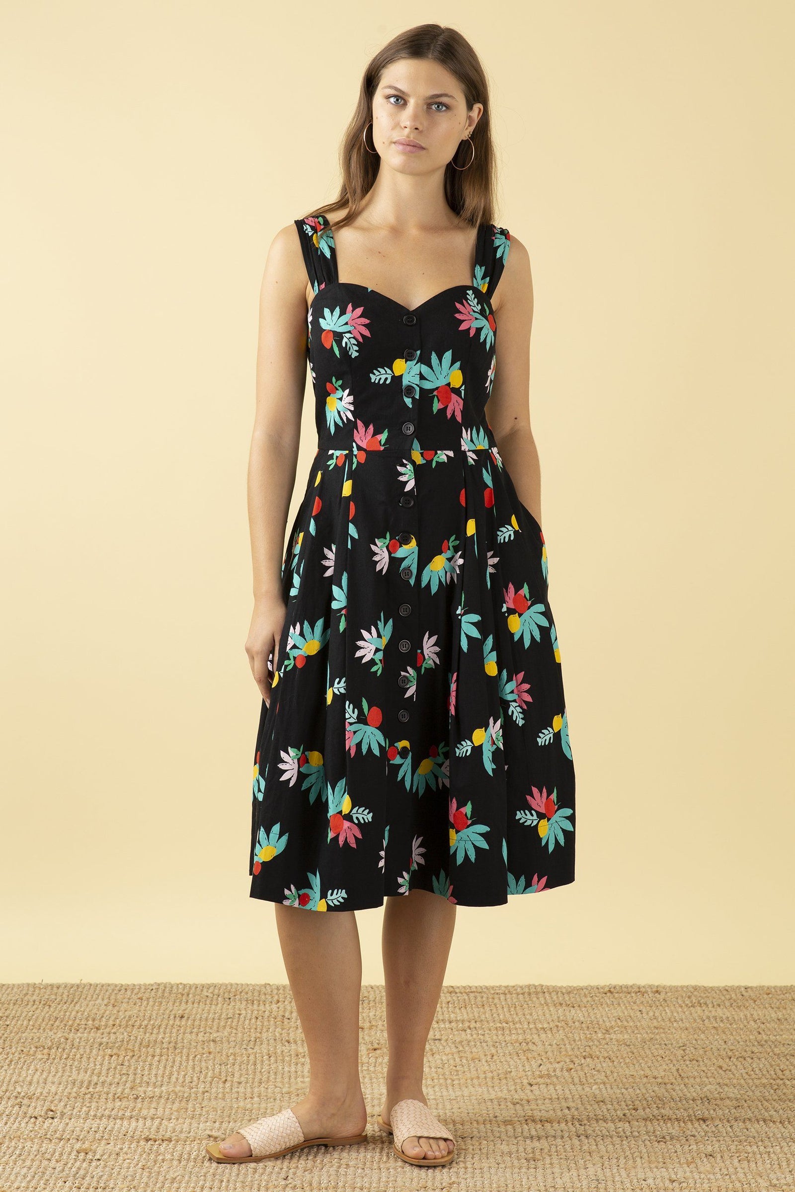 Emily & Fin Jenny Dress Black Summer Fruits - BouChic 