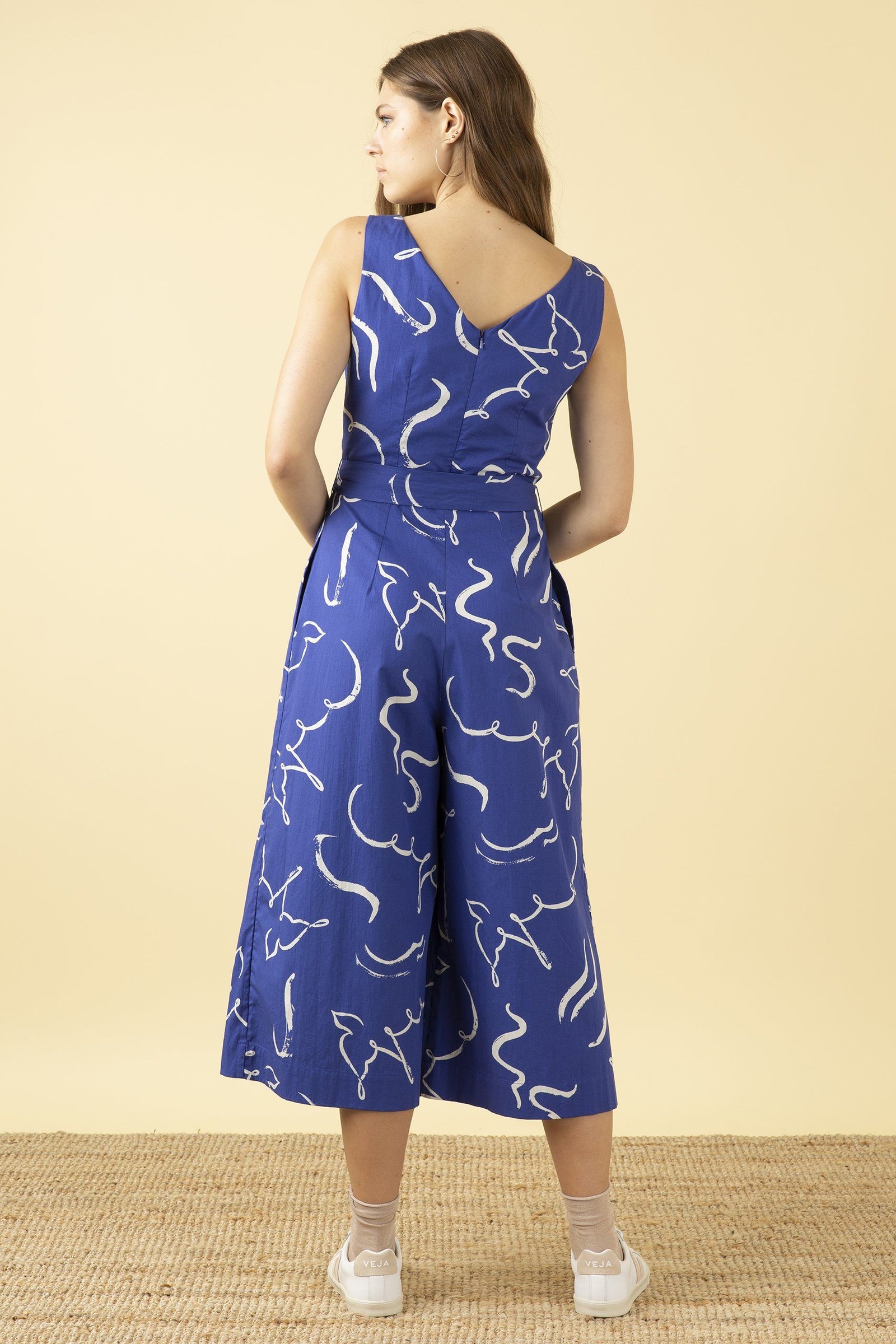 Emily & Fin Margot Jumpsuit Brushstroke Dove - BouChic 