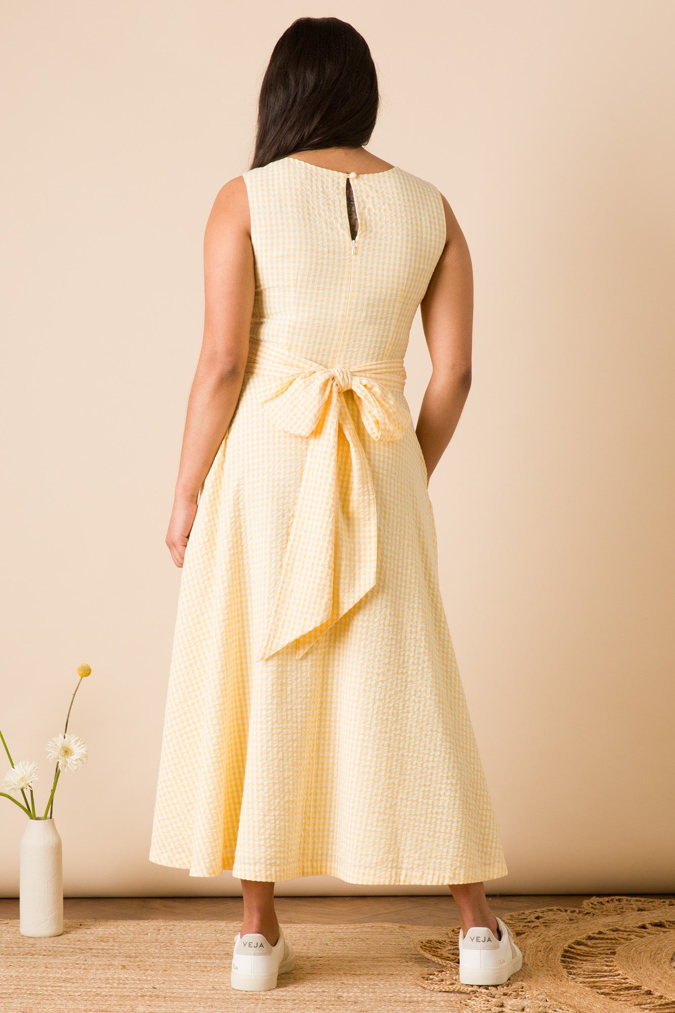Emily & Fin Roberta Yellow Gingham Dress - BouChic 