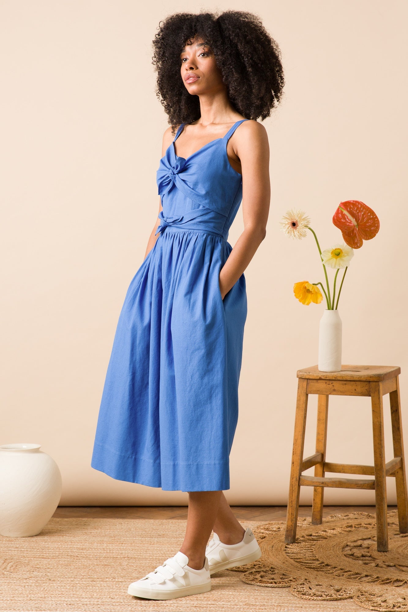 Emily & Fin Salma Dress Azure Blue - BouChic 