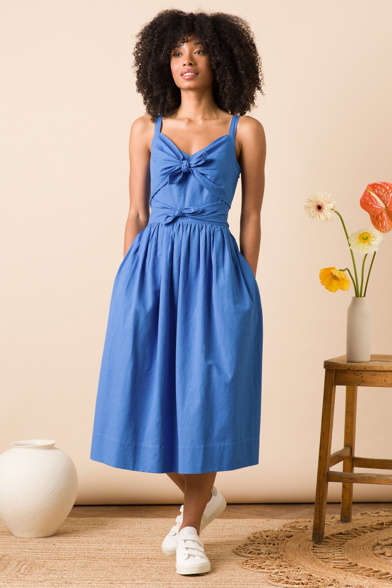 Emily & Fin Salma Dress Azure Blue - BouChic 