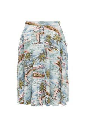 Sandy Pacific Island Paradise Emily & Fin Midi Skirt - BouChic 