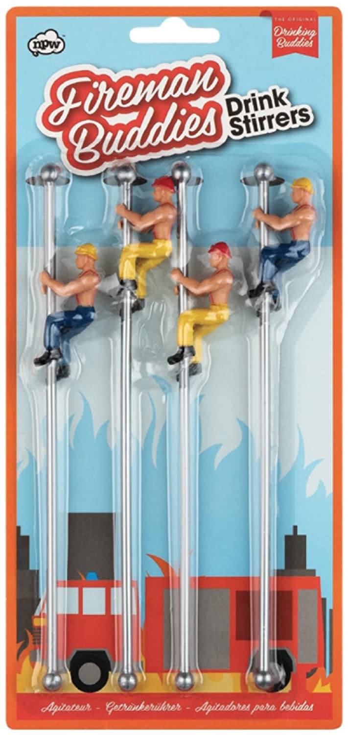 Fireman Buddies Novelty Drink Stirrers - BouChic 